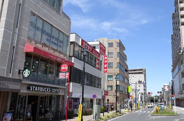 清瀬駅南口の商店街